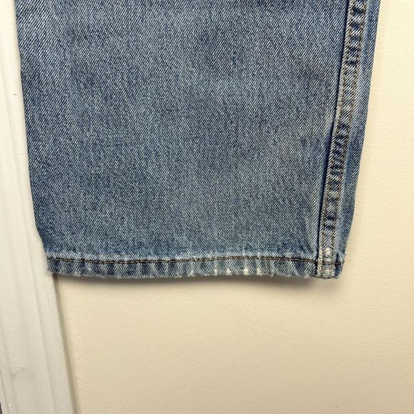 Levis 505 Regular Straight Men's 38x32 Light Wash Denim Blue Jeans Zip *read - Picture 8 of 10